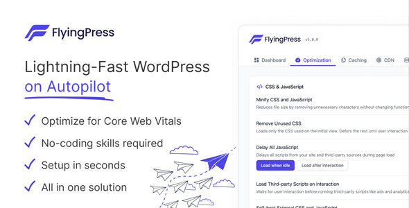FlyingPress 5.2.3 - WordPress Optimization Plugin FlyingPress - Lightning-Fast WordPress on Autopilot